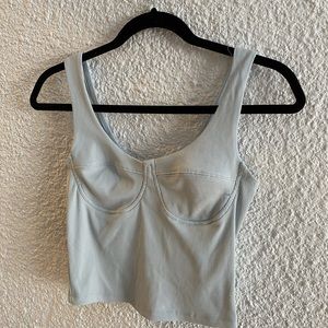 Baby blue corset look top